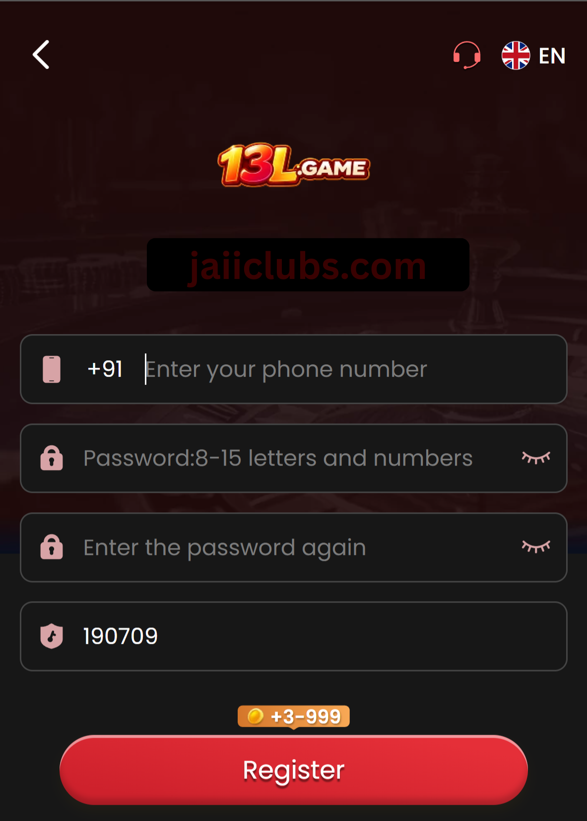 13 Club Game Login