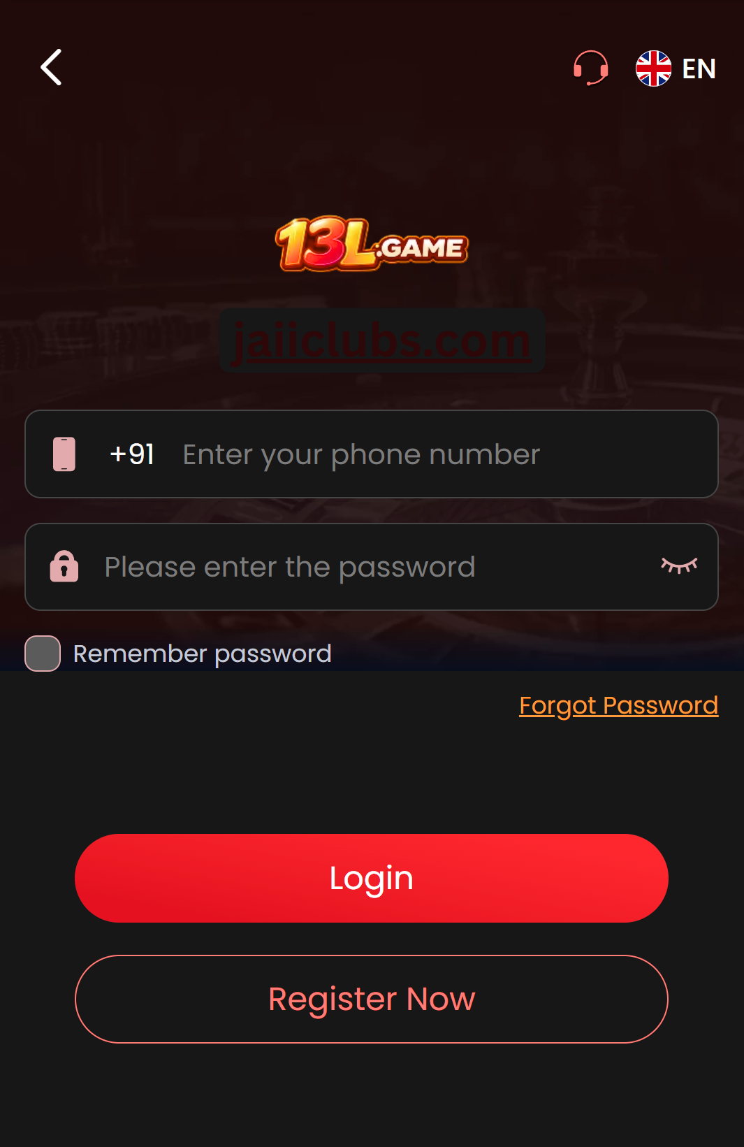 13 Club Game Login